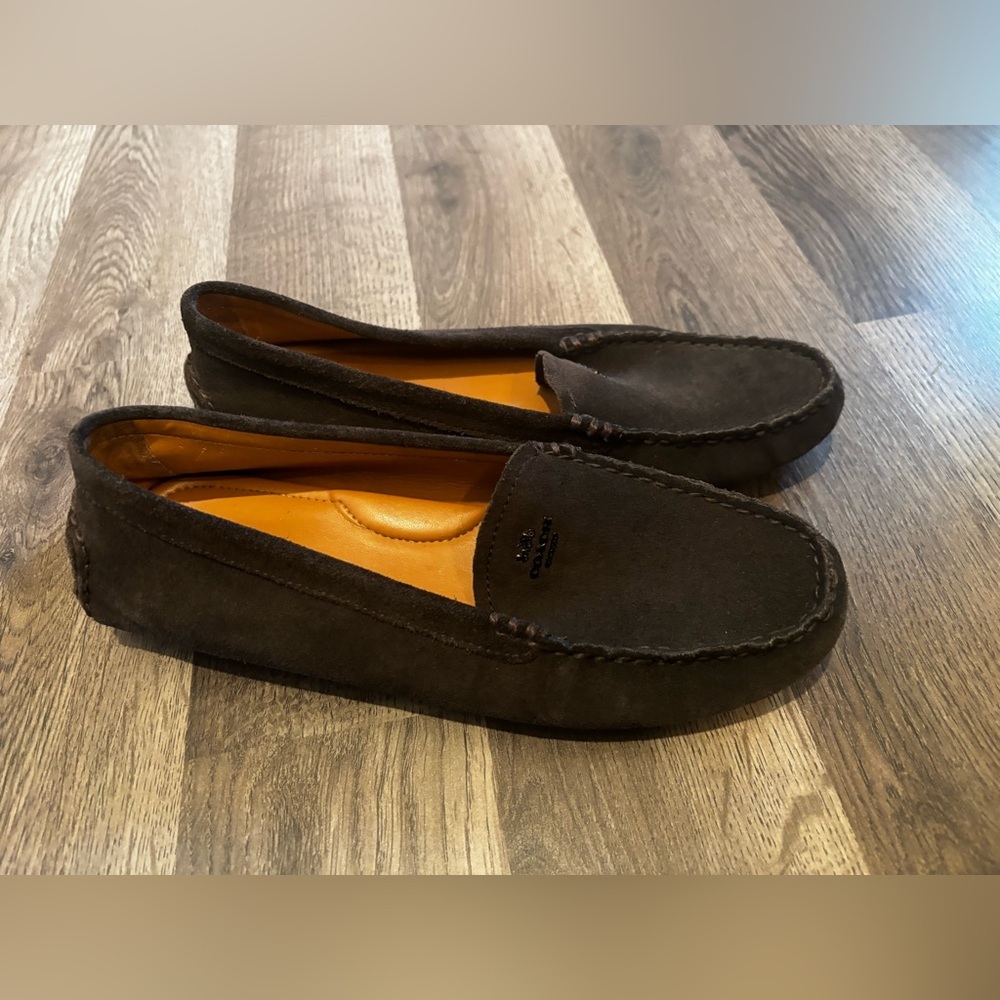 Coach Black Moccasin-Style Slip-On Loafers business office casual size 8 suede - Picture 10 of 12